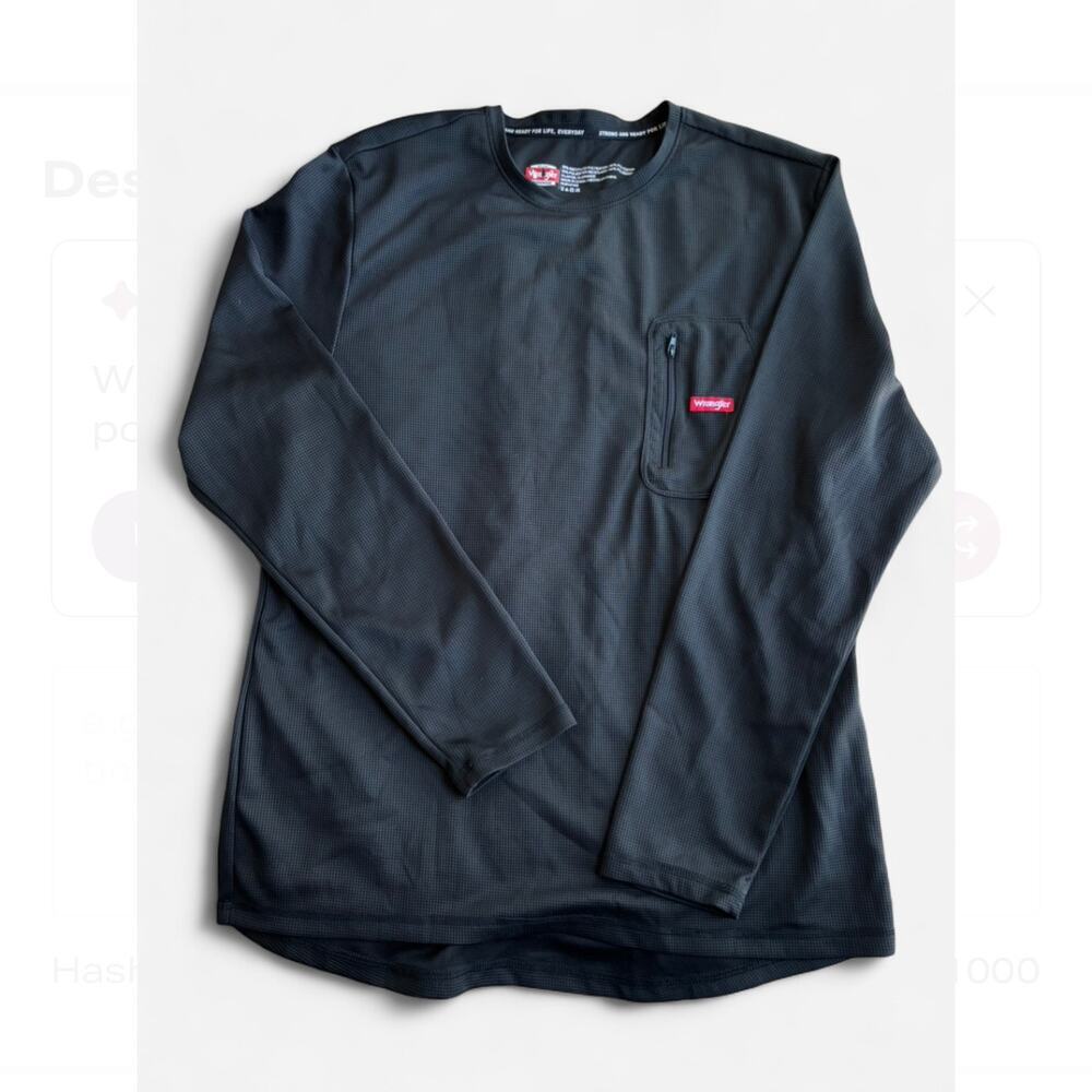 Wrangler Workwear Black Long Sleeve Shirt